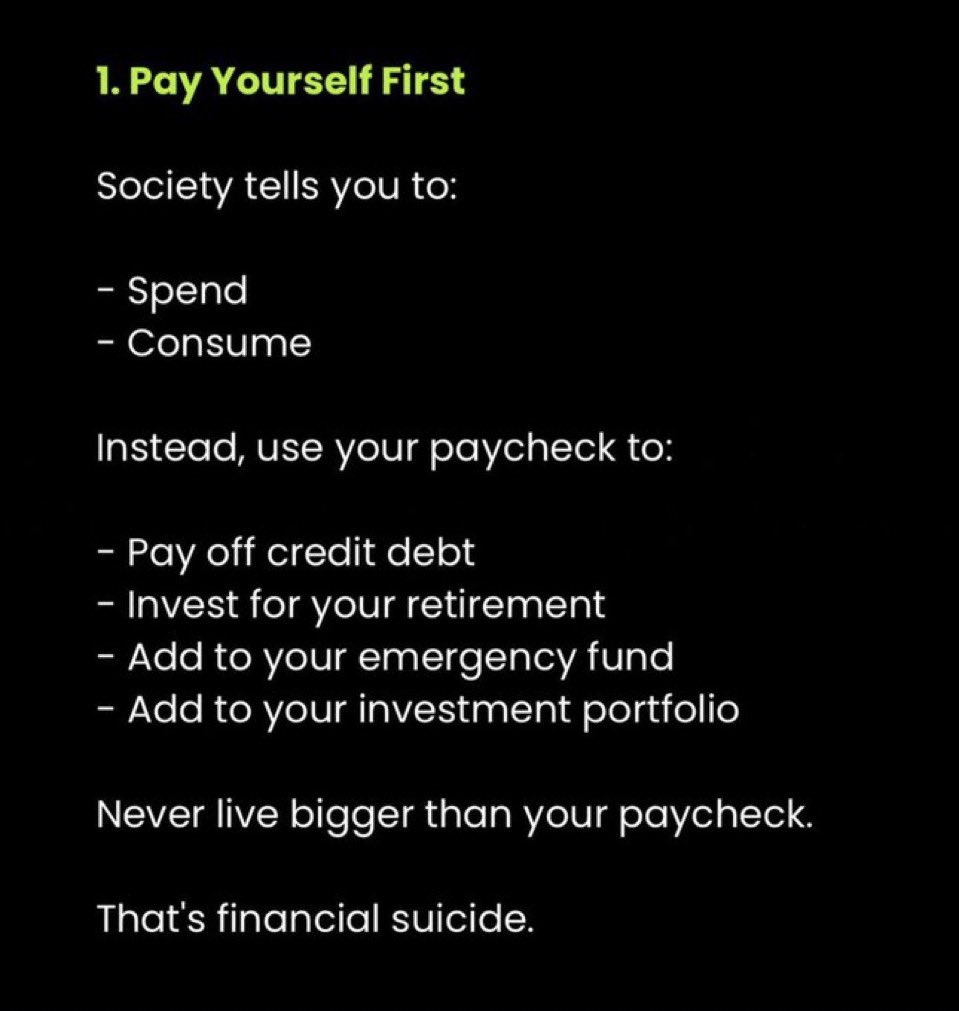 7 lessons that helped me get ahead of 99% financially. 1. Pay Yourself First