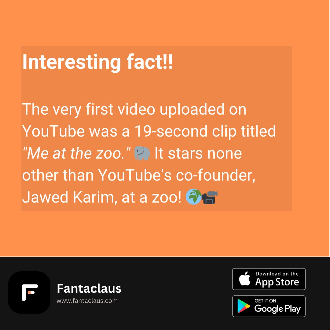 Interesting fact about YouTube! 🤔🤔

Follow us to see more content related to youtube.

#YouTube #youtubecommunity #youtubechannel #youtubecomments #commentreplying #Fantaclaus #youtubeengagement #growth #youtubesubscribers #Monetization #fantaclaus #interesting #facts #FunFact