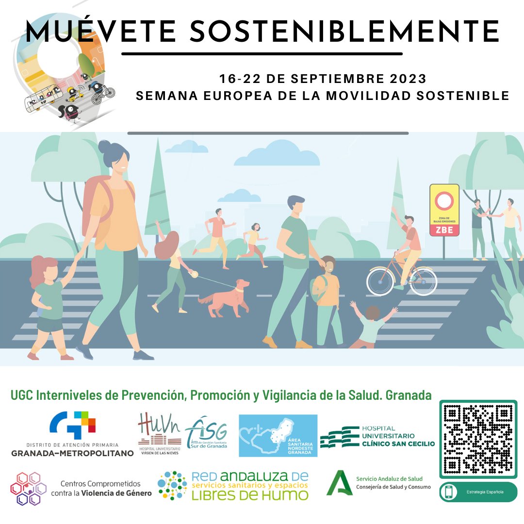 AndaluciaRELAS's tweet photo. #SEM23Granada ofrece una amplia programación de actividades para promover una movilidad saludable por parte:
#SEM23SaludGranada
#GranadaRELAS
#SaludPúblicaAndalucía
@SaludAPGranada
@saludsurgranada
@SaludNordesteGr
@hospital_hvn
@clinicogranada
@VidaSaludAnd
@saludand https://t.co/gNNJ80noap