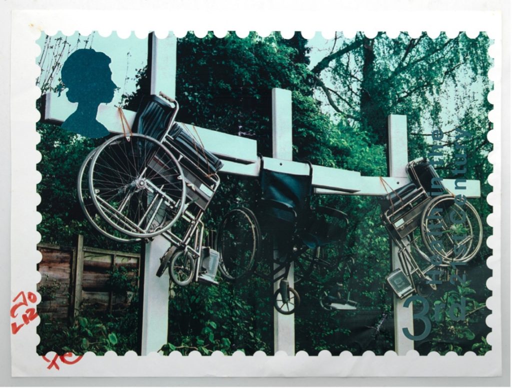 In our latest blog, <a href="/Ramblesed/">Stefan Ramsden</a> discusses how CGDC can shed light on histories of the disability rights movement: ohos.ac.uk/cgdc-and-disab…(image : Paul Dark, ‘Health in the Twenty First Century’, (stamp), image courtesy the-ndaca.org)