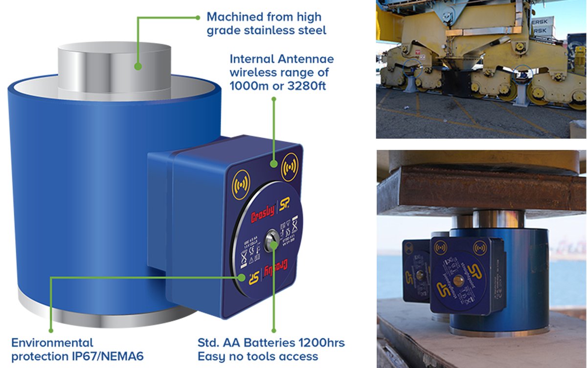 loadcell's tweet image. From 5t-1000t in stock, our LoadSafe wireless compression loadcells for weighing and measuring the center of gravity on small or large scale projects. hubs.li/Q021WM6R0

#weighloads #centerofgravity #loadsafe #crosby #straightpoint