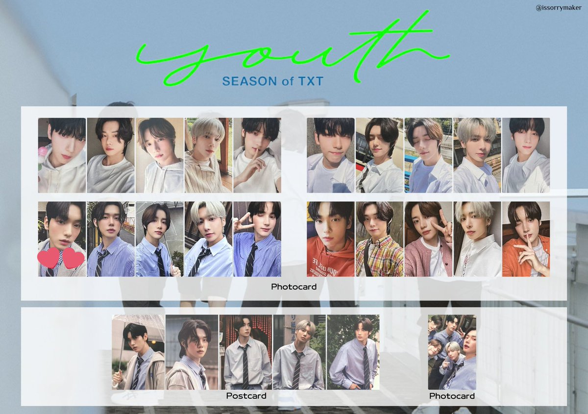 TXT  サマパケ  YOUTH トレカ  交換

【譲】🍡テヒョン、ヒュニンカイ(画像1枚目)

【求】🥛スビン(画像2枚目💕)

条件の合う方、お気軽にリプ・DMまでお願い致します🙇‍♀️

#TXTトレカ交換
#TXT交換