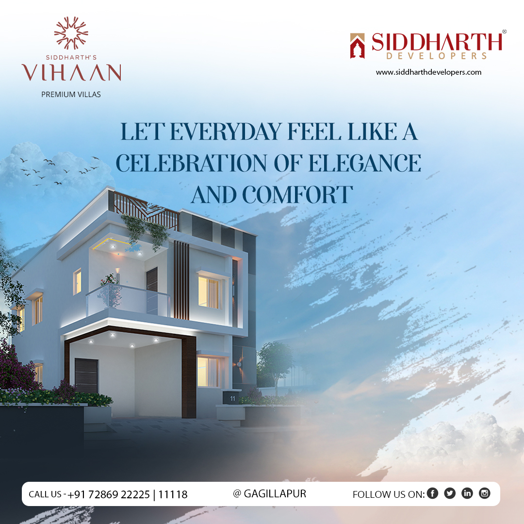 siddharthdevhyd's tweet photo. Experience the epitome of luxury living at Vihaan’s Premium Villas. Every detail designed to perfection, where opulence meets serenity. 

For More Details Call: +91 72869 22225 / 11118

To know more, visit: https://t.co/QjA2PGYFY3

 #Vihaan #SiddharthVihaan #Villas #VillasForSale https://t.co/53VDJ8ZlVE