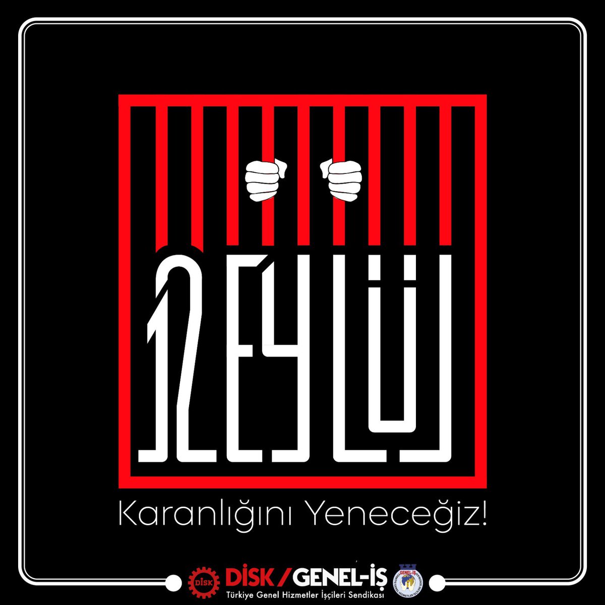 DiSK_Genel_is's tweet photo. 12 Eylül Karanlığını Yeneceğiz! 

 12 Eylül 1980 askeri faşist darbesiyle Türkiye sadece ekonomik değil aynı zamanda siyasi, toplumsal ve kültürel açılardan köklü olarak ve silah zoruyla dönüştürüldü.

Darbe, sendikal hareketi hedefine alarak, işçi sınıfının kazanılmış ekonomik ve demokratik haklarını gasp etti, neoliberal politikalar uygulamaya kondu. 

12 Eylül’ de insan haklarına dair ne varsa ayaklar altına alındı.

12 Eylül emekçi halkın üzerine karabasan gibi çöktü. 

12 Eylül 1980 Askeri Darbesinin üzerinden 43 yıl geçti. Bugün sermayeyi önceleyen işçiyi, emekçiyi düşük ücret dayatarak ve örgütsüz bırakarak ezen sistem, o günlerden kalmadır. 
12 Eylül darbesi ile hesaplaşma ancak onun getirdiği tüm demokrasi ve işçi düşmanı yasaları ve uygulamaları kaldırarak mümkün olabilir. Mücadelemiz sürüyor.