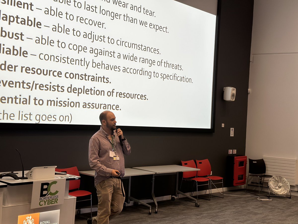 billatnapier's tweet photo. Jassim Happa from @RoyalHolloway at #borderlesscyber on sustaining security and privacy https://t.co/4iB3ejyctd