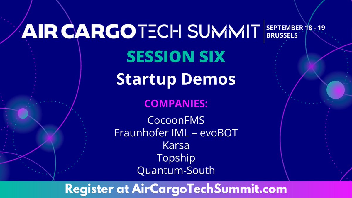AirCargoNext's tweet photo. Get excited for the Tech Demos taking place at Air Cargo Tech Summit! The second round of demos will include @CocoonFMS, @FraunhoferIML , Karsa, @Topshipafrica, and Quantum-South. Register today to see their newest technology up close and in person: https://t.co/g65Ieox1Wr https://t.co/xpXp1jbGxc