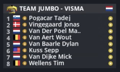 __jlnn's tweet image. Jumbo for TDF in my Pro Cycling Manager is just unreal 💀💀

#PCM2023