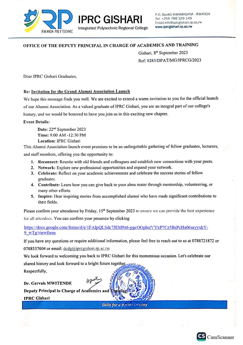 Rwanda Polytechnic on X: Dear Students, this is the revised Admission and  Registration timeline.  / X