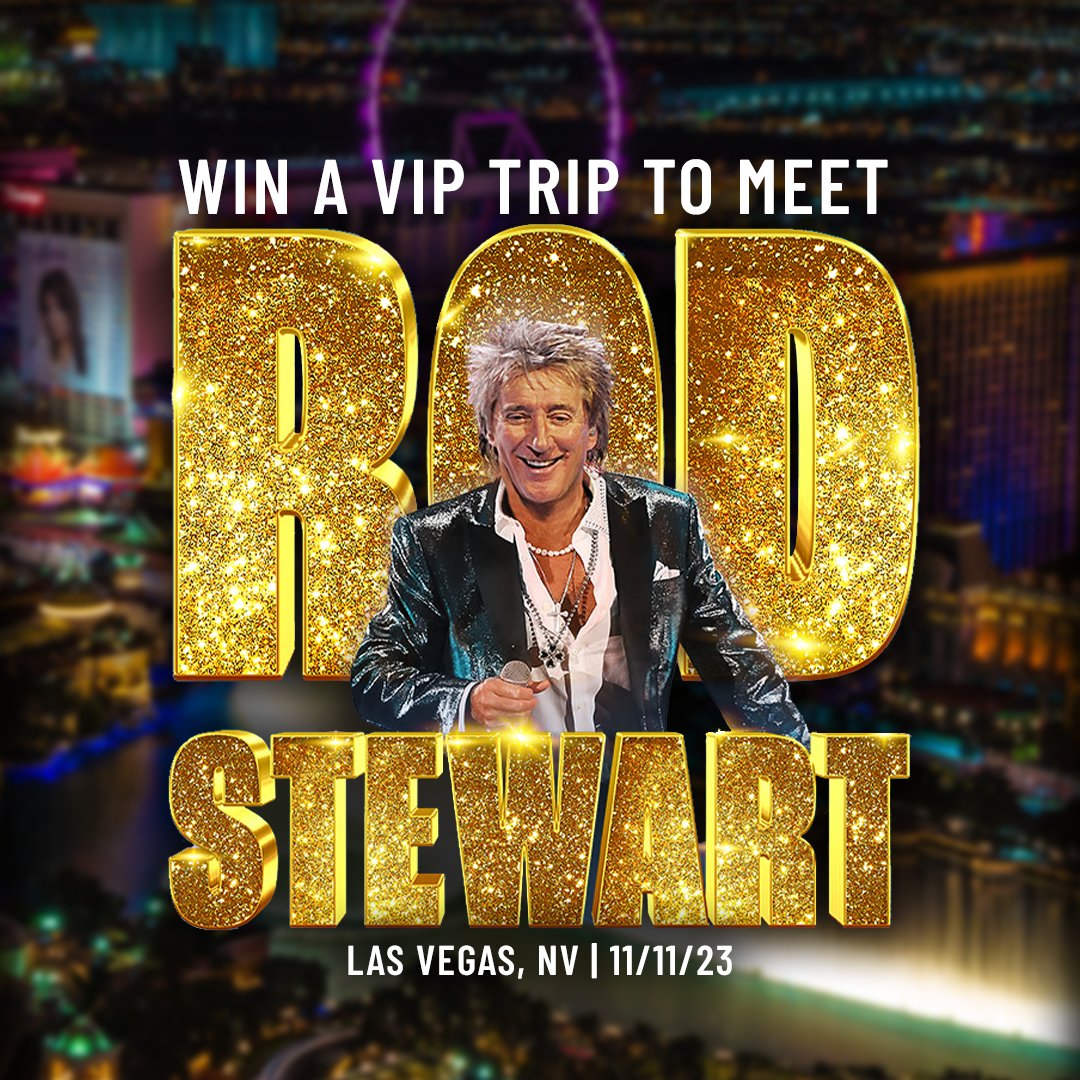 🎰I'm bringing one lucky winner & a guest to Las Vegas to join me for an electrifying performance! The best part... you'll join me on stage to sing one of my iconic songs! Entries support @PrincesTrust at RodStewartVIP.com⚡️