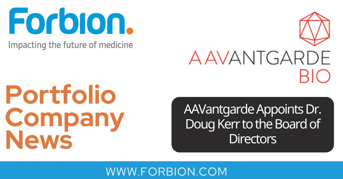 News from our portfolio company Aavantgarde Bio forbion.com/en/news/aavant… #lifesciences #appointment #portfoliocompany #venturecapital #biotech