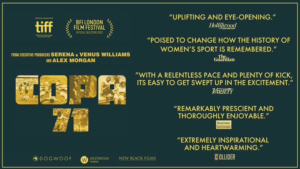 Critics are loving COPA 71!
#TIFF23