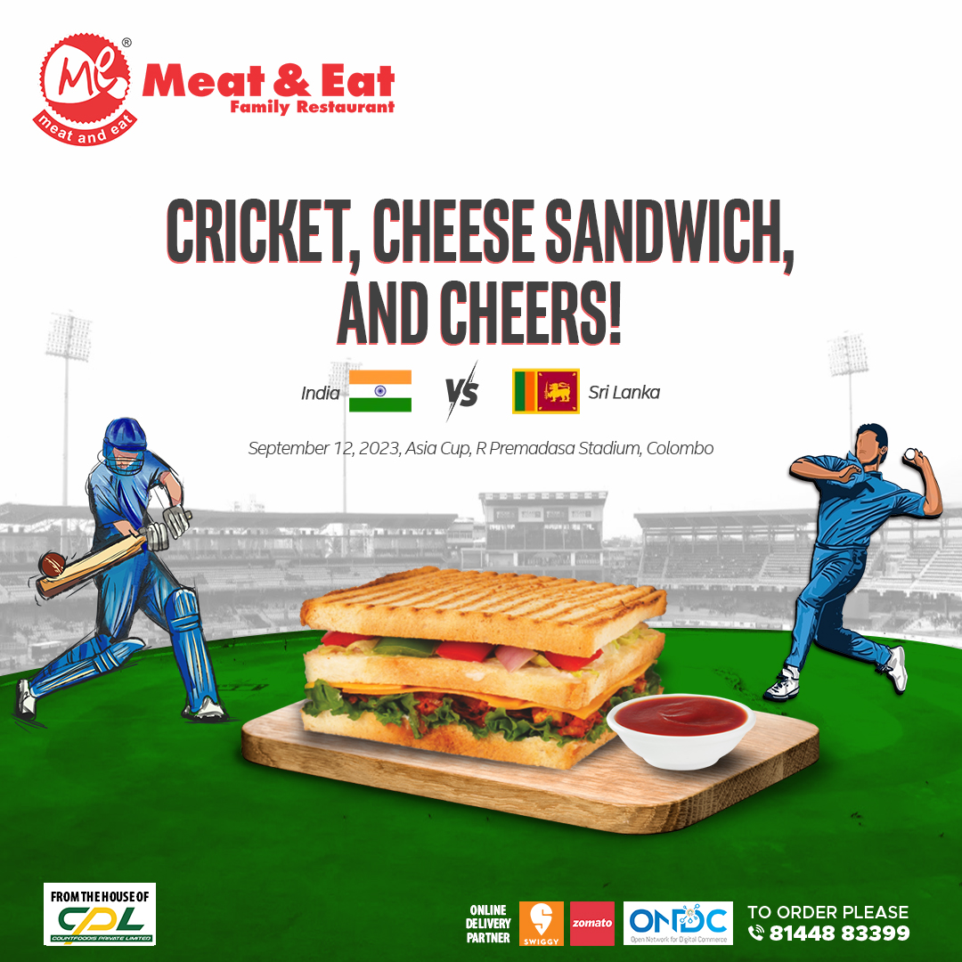 #CricketCravings #Meatandeat #Super4Match #CricketMania #SavorTheFlavor #MatchDayDelights #FoodieHeaven #DeliciousBites #CricketLove #Super4Eats #CricketSeason #FoodAndCricket #FoodieBond #CricketParty #DeliciousMoments #CricketCelebration #MatchDayCheers #INDvsSL #meatandeat