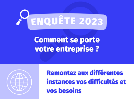 [#Conjoncture] Comment se porte votre entreprise ?📉📈 

Répondez à notre enquête afin de dresser un bilan  du contexte économique et faire remonter vos besoins 🤝 

Répondez en quelques clics  👉tinyurl.com/2p942mre