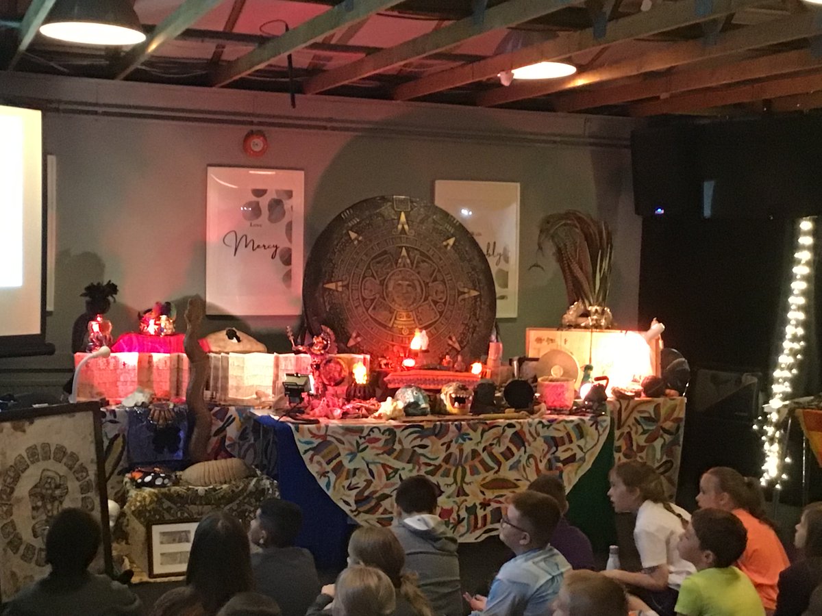 Mexicolore are in school today, teaching pupils about #Mayan times as part of a 'WOW' day we are holding. Our wonderful children will be learning about Mayan food, beliefs, music - and much, much more!