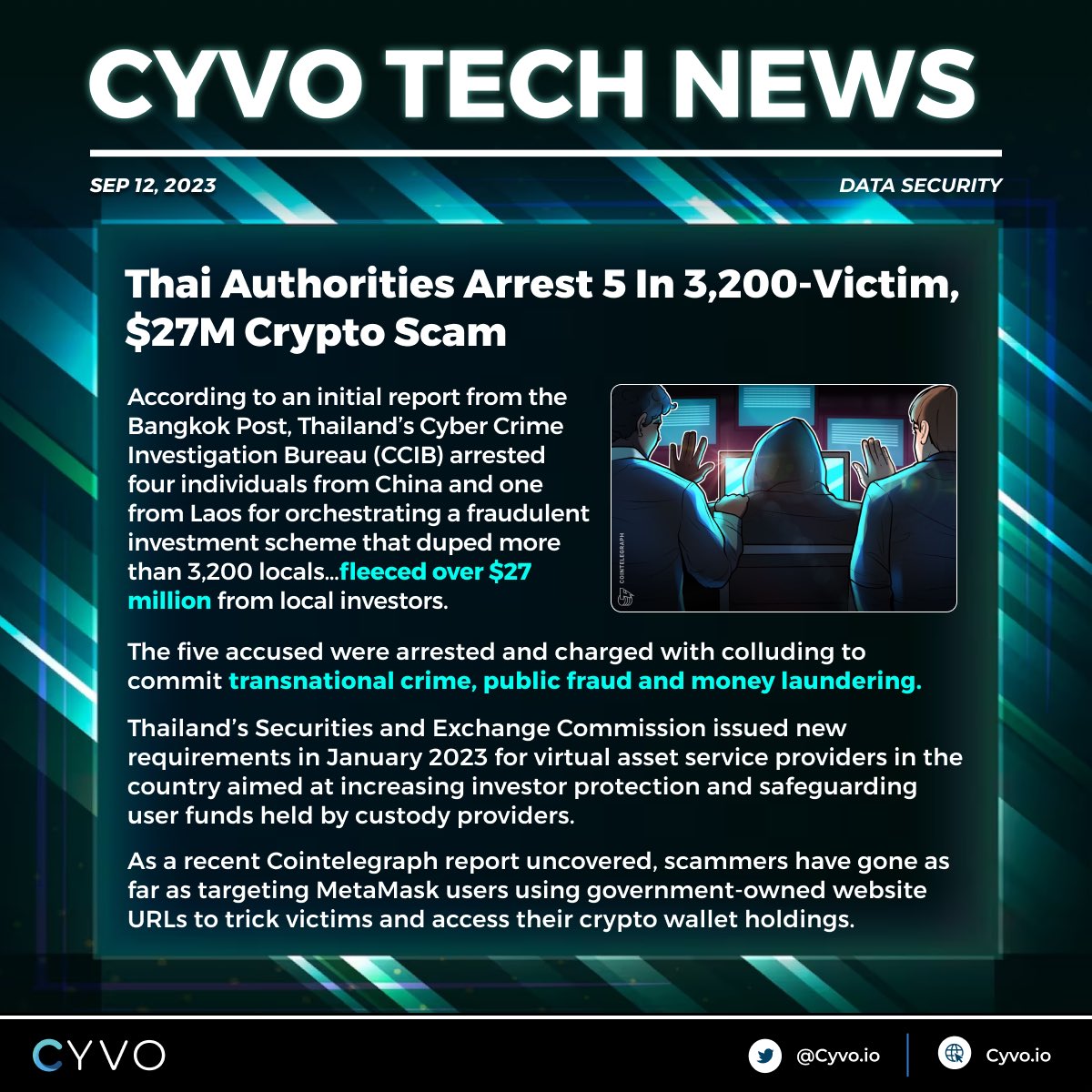 $27M in a scam! Too many people are still falling for these simple scams.
#cybersecurity should be introduced to everyone joining #crypto 

#AlwaysOnGuard
#web3 #cryptocurrencies #Scam2023 #Hackathon #cryptocrash