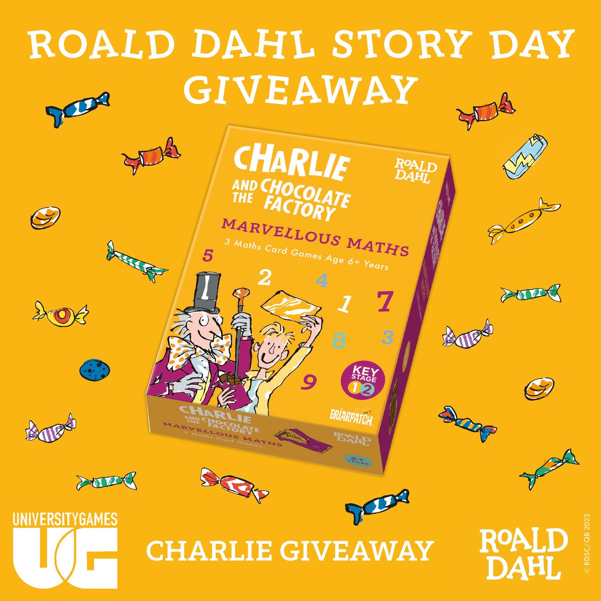 Roald Dahl Story Day Giveaway – Charlie and the Chocolate Factory Marvellous Maths Educational Game📚For a chance to win:
•RT &amp; Comment: #RoaldDahlDay
Closes 8pm Friday 15/9/2023 UK Only, Full T’s&amp;C’s on FB &amp;IG. #RoaldDahl #Giveaway #win