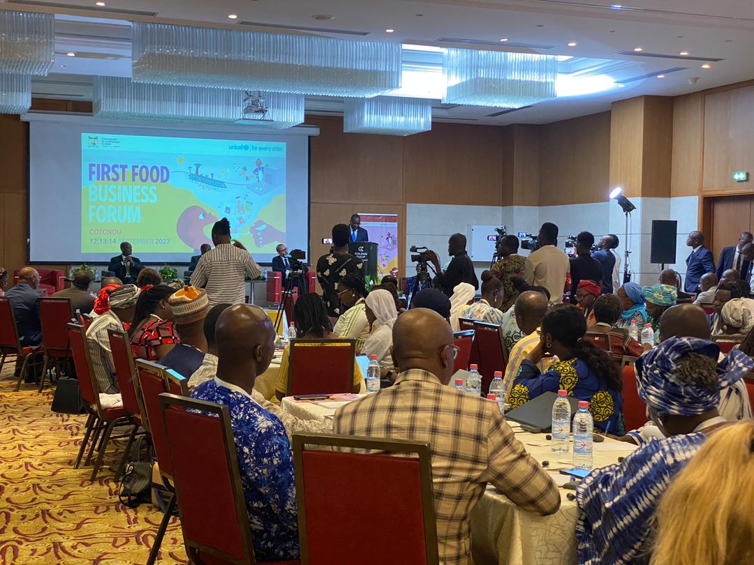 UNICEF_Benin's tweet photo. Le #FirstFoodForum vient d'être officiellement lancé par  Abdoulaye Bio Tchane, Ministre d'État du @gouvbenin.✅

La présence active du gouvernement à ce forum, est encore un signe de son engagement pour l'amélioration de l'accès des enfants à une alimentation diversifiée. https://t.co/WS4iqGwpI1