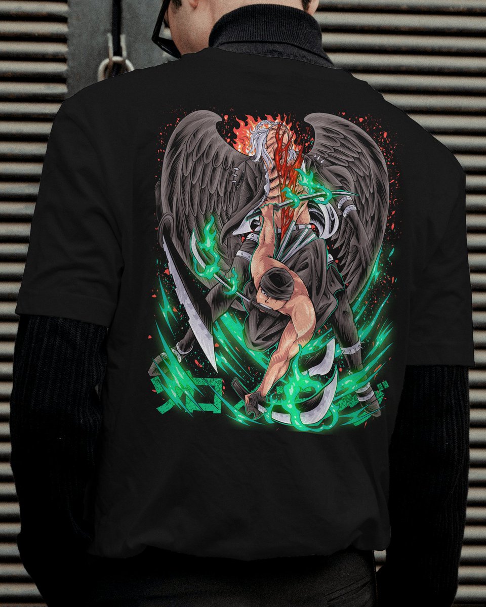 Get my art printed on awesome products. Support me at Redbubble #RBandME:  redbubble.com/i/t-shirt/Zoro… #findyourthing #redbubble #zoroxking #tshirtanime