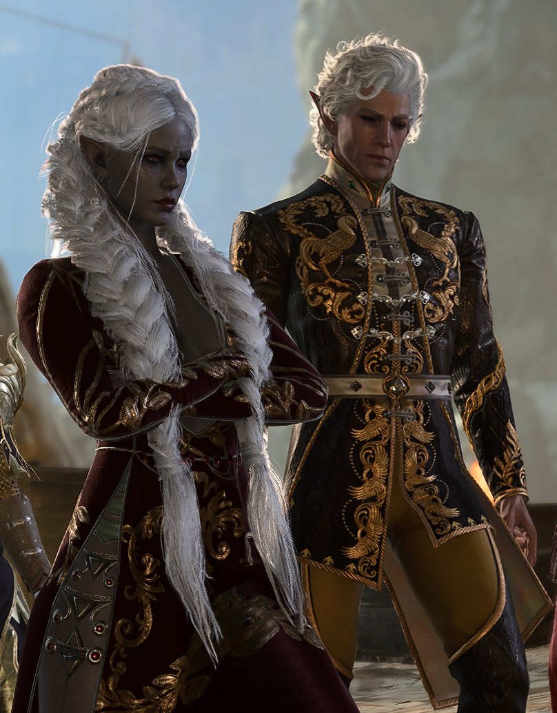 SharieFFXIV's tweet photo. I may be biased, but damn they look good together ❤️ 😍
#BG3 #BaldursGate3 #bg3Tav #Astarion https://t.co/FIauuOi6AW