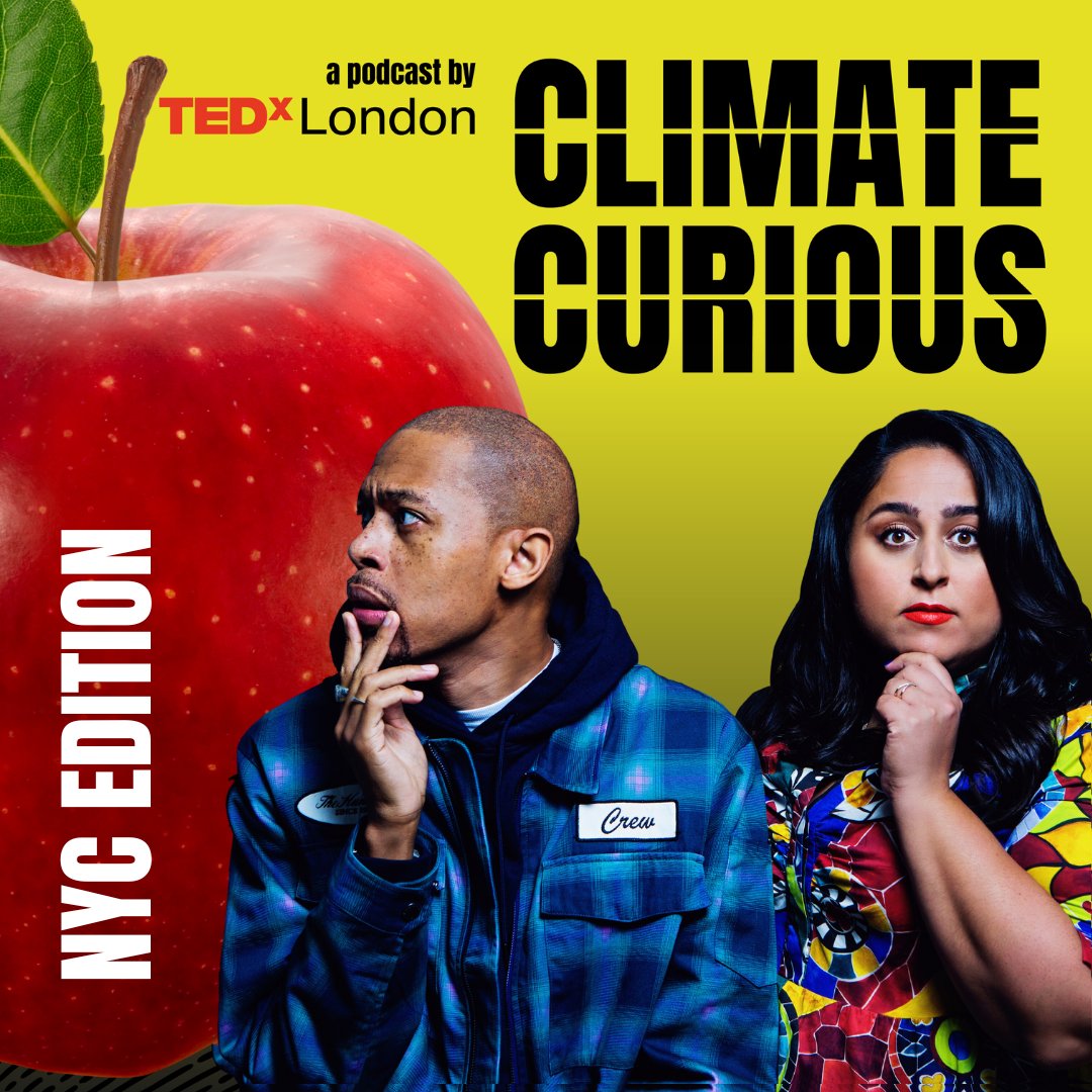 A big apple a day, keeps the climate at bay. 🍎🗽🇺🇸 #ClimateCuriousPod is headed to #ClimateWeekNYC We're looking to connect with climate justice experts, creatives, scientists, lawyers, storytellers, journalists – anyone with a refreshing take on #climateaction! 👉📨