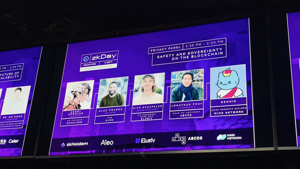 Artgo_AI's tweet photo. Dropped by @zkdayofficial 😃
Great event 👏Talked with fellow ZK enthusiasts about on-chain privacy and practical use cases.

@AleoHQ #PrivacyMatters #zk https://t.co/3IZdoXMSnc
