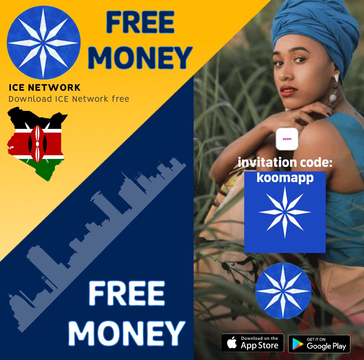 koomapp's tweet image. ❌🇰🇪❌alert
NEED EXTRA MONEY IN KENYA 🇰🇪
DOWLOAD NOW ICE NETWORK
#Kenya #Nairobi #Africa #iceNetwork
#PiNetworkLive #PiNetwork #Picoin
#Crypto #Bitcoin #Worldcoin
#Worldcoinkenya #Mpesa
Get FREE 10 ice coins when you sign-up using my referral code: ice.io/@koomapp