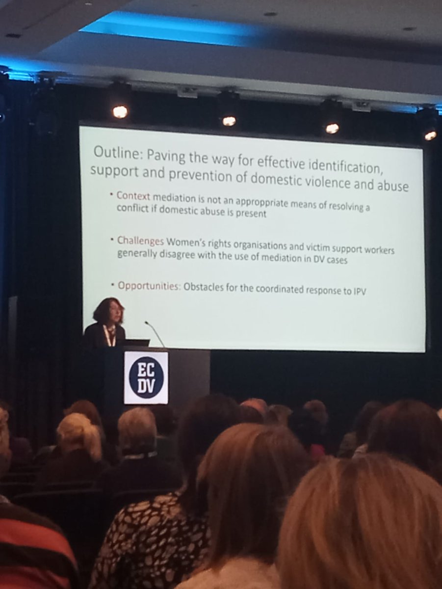 Keynote from prof Ilona Michailovic from <a href="/VU_LT/">Vilnius University</a> on the issue of restorative justice and mediation in the context of domestic,  sexual and gender-based abuse.  
#ECDV2023