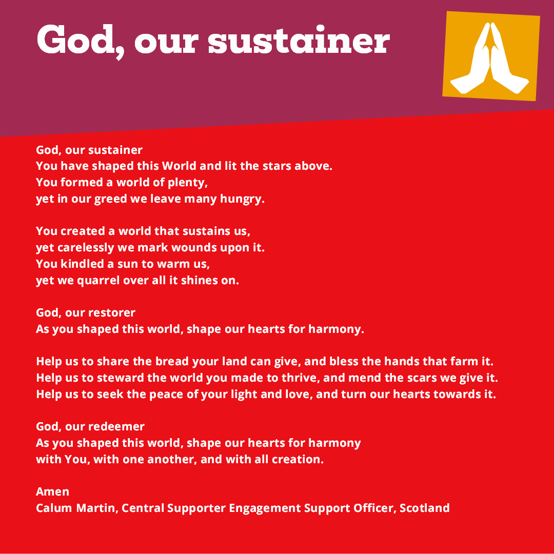 Our #PrayeroftheWeek was written by our Central Supporter Engagement Support Officer, Calum, ahead of our prayer meeting. 🗓️ Wednesday 13 September ⏰ 8.45am - 9.15am 📍 Zoom To join, please email philanthropy@christian-aid.org for the Zoom link.