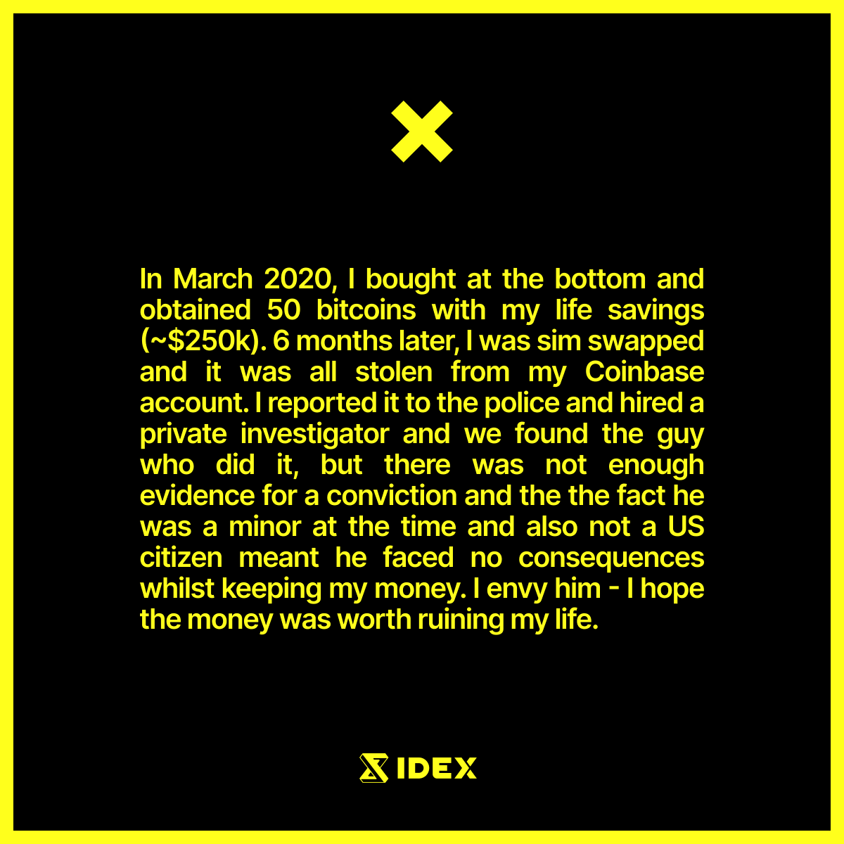 coinfessions's tweet photo. I hope the money was worth ruining my life. https://t.co/okgGydHYbB