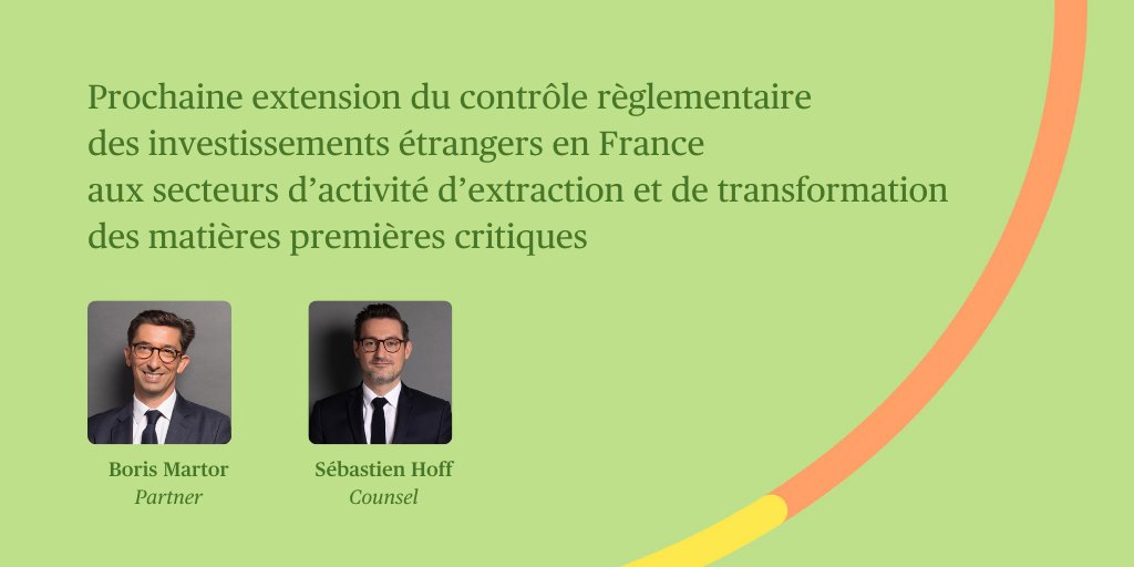 Souveraineté énergétique et industrielle sont au cœur du prochain élargissement du champ des activités et secteurs éligibles au contrôle défini à l’article R 151-3 du Code monétaire et financier.
Synthèse de <a href="/borismartor/">MARTOR BORIS</a> et Sebastien Hoff 👇 2bird.ly/3sNhOWm