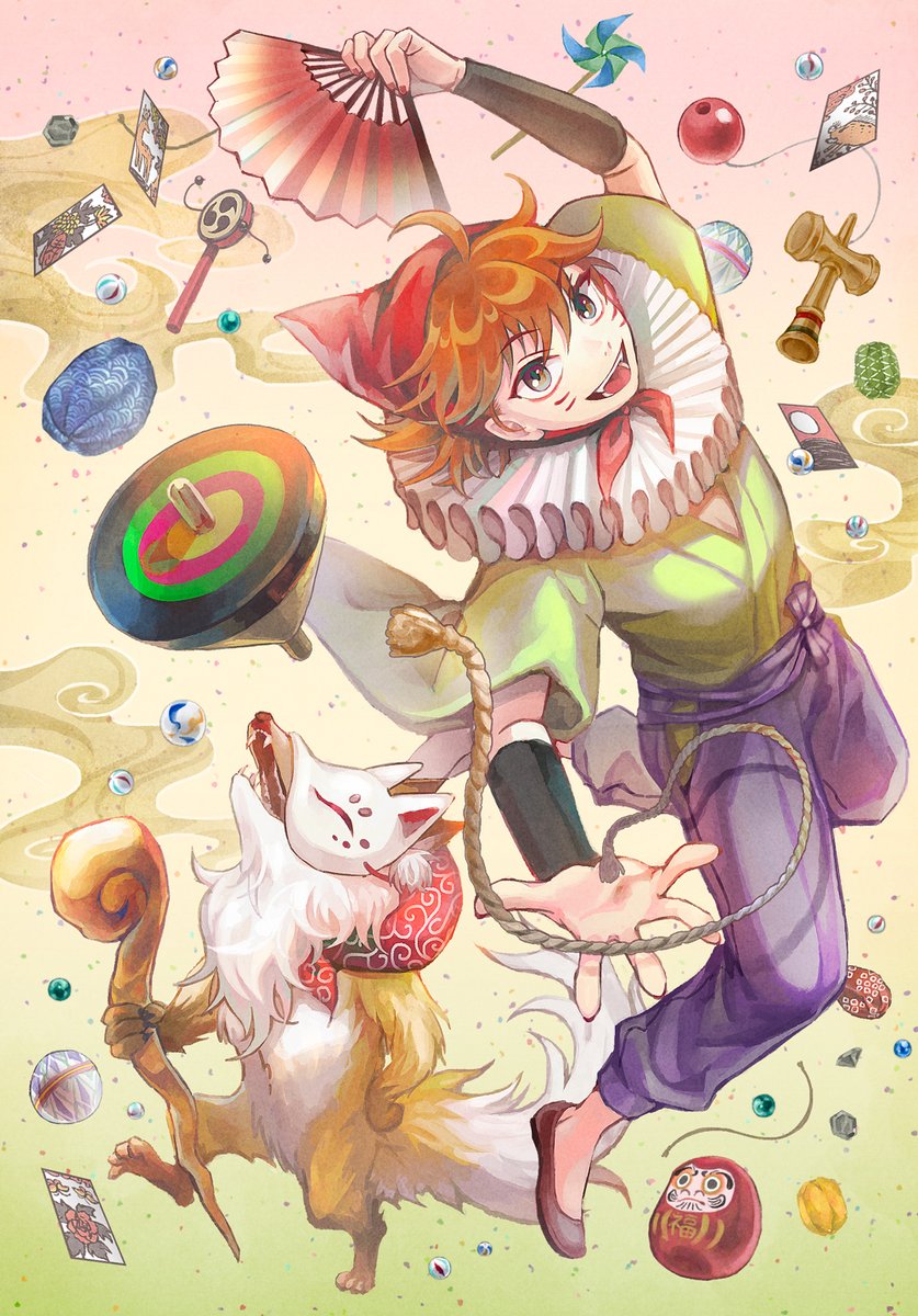 _hr_mhr's tweet photo. 【創作／OC 】芸人独楽吉と師の狐 https://t.co/zHrbNTM5hg