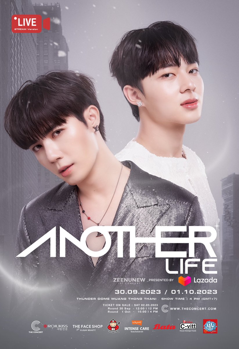 DomundiTV's tweet photo. Are you ready to explore every multiverse of ZeeNuNew ? 💫

30 กันยายน และ 1 ตุลาคมนี้! เตรียมตัวมาพบกับความสนุกใน 𝐙𝐞𝐞𝐍𝐮𝐍𝐞𝐰 𝟏𝐬𝐭 𝐂𝐨𝐧𝐜𝐞𝐫𝐭 ‘𝐀𝐧𝐨𝐭𝐡𝐞𝐫 𝐋𝐢𝐟𝐞’ Presented by Lazada 

พร้อมยกระดับการรับชม Live Stream ไปอีกขั้น ด้วยก��รถ่ายทอดมุมมองใหม่ ๆ โดยการใช้กล้องภาพยนตร์ที่จะทำให้การรับชมคอนเสิร์ตครั้งนี้เต็มอิ่มกว่าที่ผ่านมา

On 30th September and 1st October! Get ready to join 𝐙𝐞𝐞𝐍𝐮𝐍𝐞𝐰 𝟏𝐬𝐭 𝐂𝐨𝐧𝐜𝐞𝐫𝐭 ‘𝐀𝐧𝐨𝐭𝐡𝐞𝐫 𝐋𝐢𝐟𝐞’ Presented by Lazada.

We are taking the live streaming experience to another level by broadcasting new perspectives and more immersion through cinema cameras.

🗓️ 30 SEP - 01 OCT 2023
📍Thunder Dome Muang Thong Thani
🕓 Show Time 4 PM (GMT +7)

🎟️ Live stream Ticket 
💻 Live stream in TH / EN / CN

🔗 DAY 1 : https://t.co/NPZzkvct6j

🔗 DAY 2 : https://t.co/cyJGlJZpan 

#ZeeNuNew1stConcert 
#ZeeNuNewAnotherLifeConcertByLazada 
#domunditv