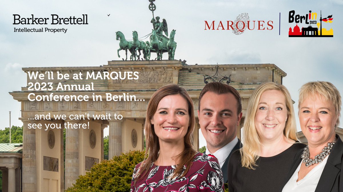 The countdown to the <a href="/MarquesIP/">MARQUES=IP</a> 2023 Annual Conference has begun.

With only a week to go, our Trade Mark Partners, <a href="/cawiseman71/">Catherine Wiseman</a>, Stephen Lowry, Liselott Enström and Rebecca Huselius, are preparing to head to #Berlin to discuss the latest developments in the #TradeMark community.