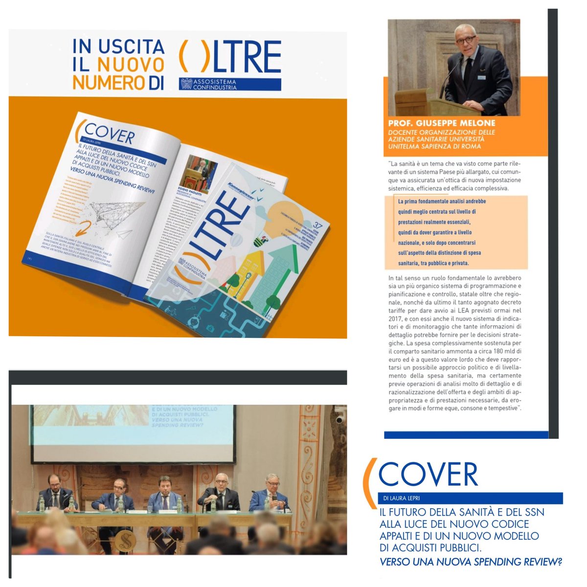 thinkingmelon's tweet image. #assosistema #confindustria #sanita #salute #spending #Politica #Economia #Management #oltre #PNRR #spesa #pil #pattodistabilita #art32 

L' uscita del Numero 37 della Rivista Oltre di @Assosistema1 , richiama gli elementi di attualità di riflessioni approfondite e utili.