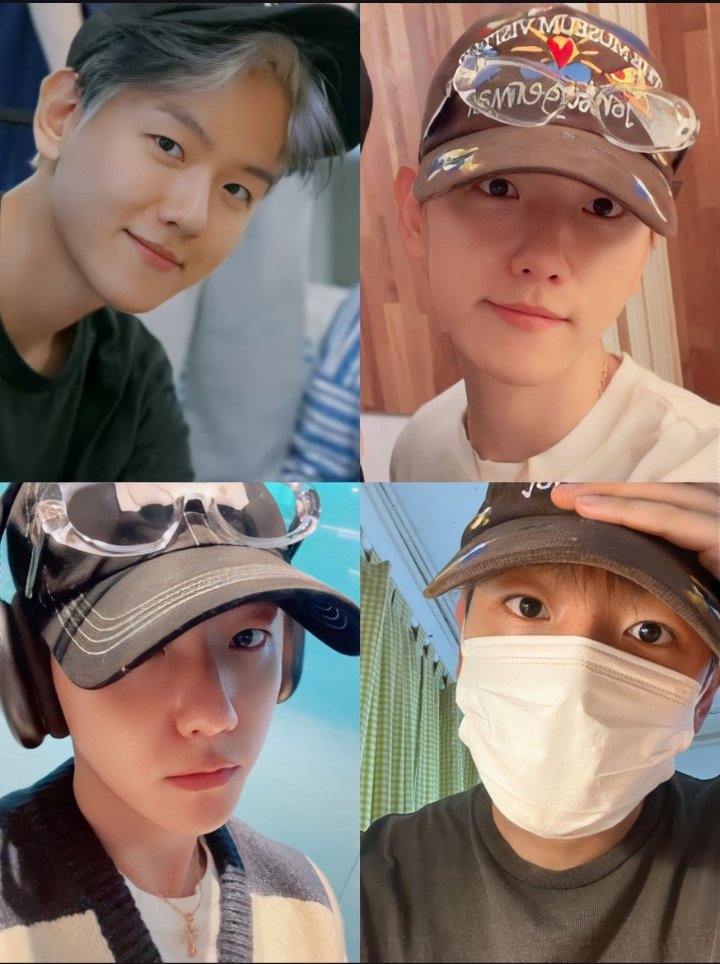 BBHLOOK__'s tweet photo. baekhyun looks so good with a cap on https://t.co/N7gwTGgRNP