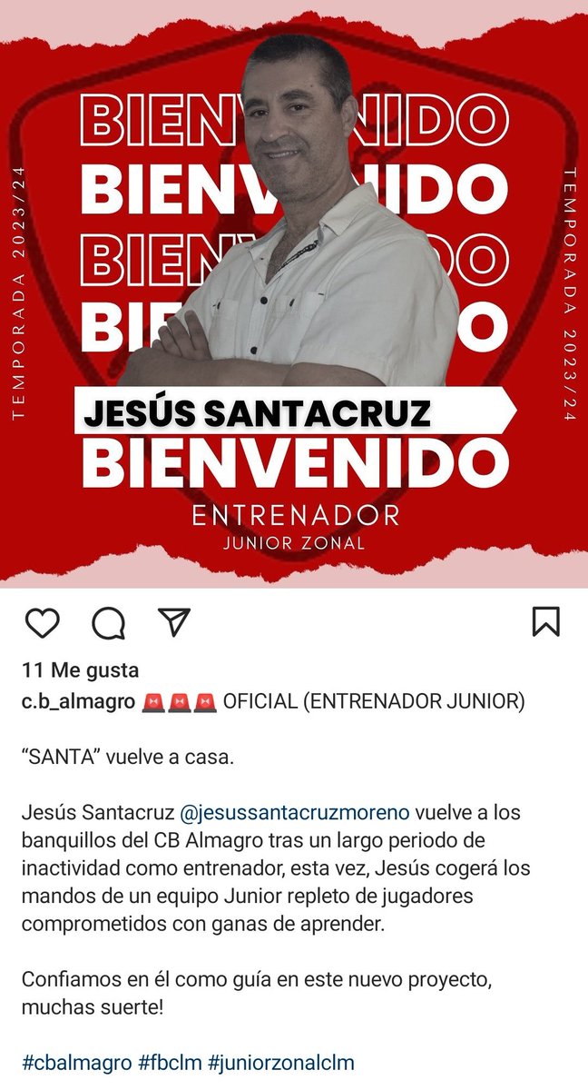 🚨🚨🚨 OFICIAL (ENTRENADOR JUNIOR)

Jesús Santacruz @JSantacruz67 nuevo entrenador del equipo junior.