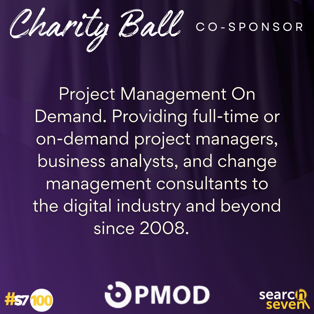 SearchSeven's tweet image. With just 6 weeks to go until our Charity Gala, we'd like to show some love to our fantastic co-sponsor @ProjectMOD 💜
Thank you for your support! 🌟
Check out their website here ➡️projectmanagementod.co.uk
Drop an email ➡️ info@projectmanagementod.co.uk
#projectmanagement #s7