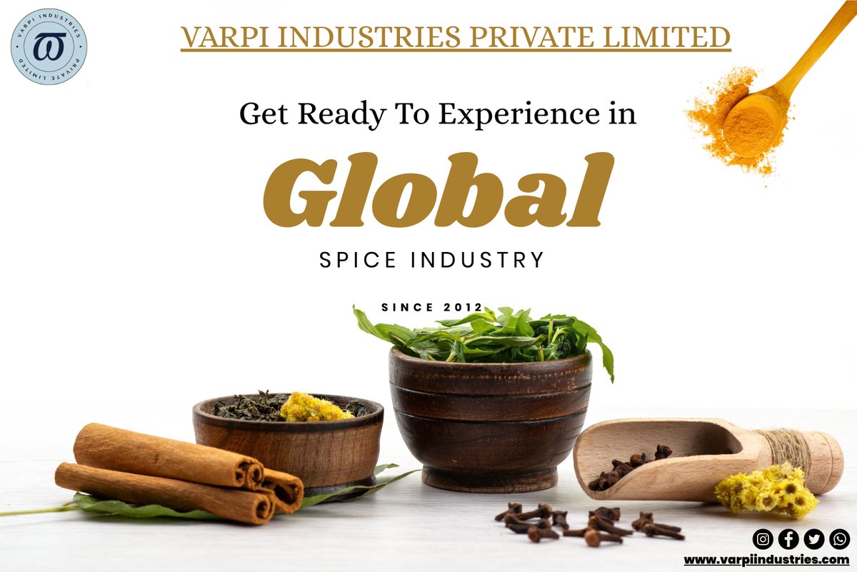 VarpiLtd's tweet image. The 14th World Spice Congress starts in 3 Day&apos;s. #varpiindustries #spiceexport