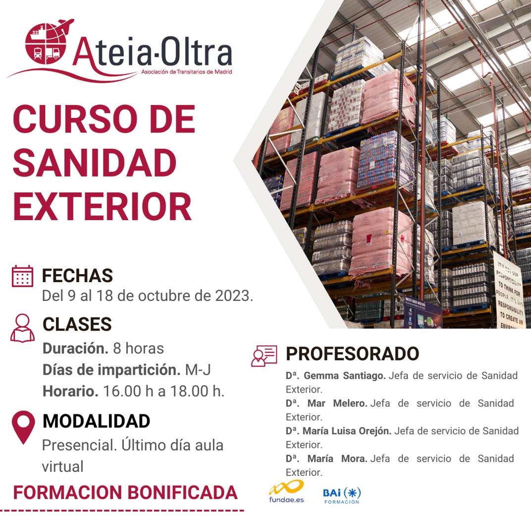 #ATEIAFORMACION | Abierto el plazo de inscripción al CURSO DE SANIDAD EXTERIOR
Para más información escribe a formacion@ateia-madrid.com
 #formacion #sanidadexterior #ateia

ateia-madrid.com/cursos/taller-…