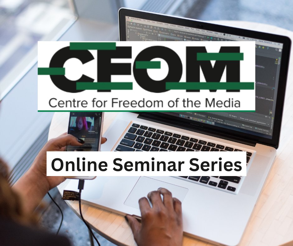 Our online seminar series launches in just over 2 weeks! Tickets to sign up can be found in the link with more speakers to be announced in coming months. We'll be talking about issues facing journalists and the state of media freedom across the world: eventbrite.co.uk/cc/cfom-online…