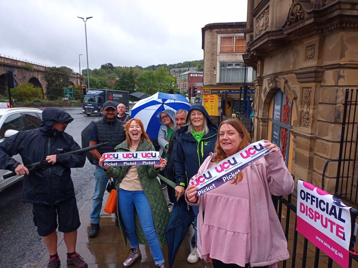 Picket at Dewsbury this morning.