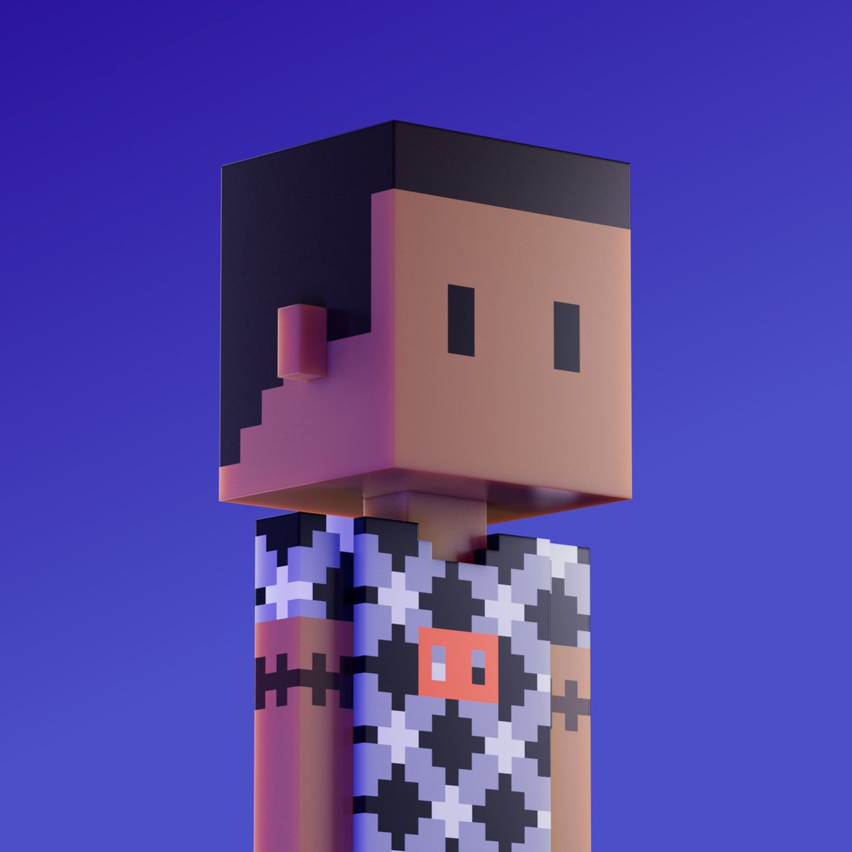 bugsnco's tweet photo. Trait Tuesday 🌟 Argyle Alert! 111 Meebits rock this classic pattern shirt, but only1⃣Human has the unique Snoutz logo. Rarity just got interesting! #meebin @MeebitsNFTs @MeebitsDAO