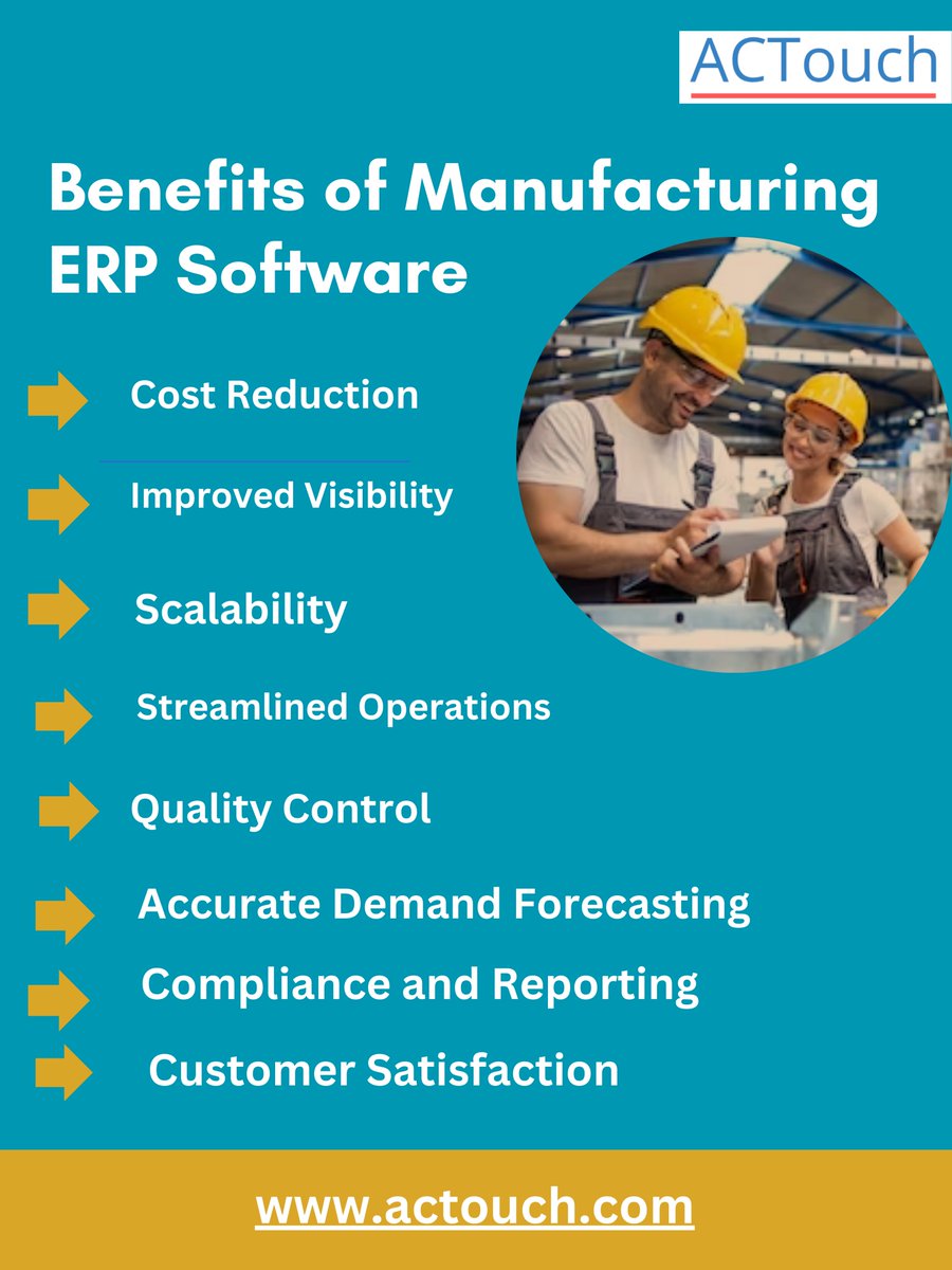 AcTouchTech's tweet image. Best ERP Software for Manufacturing Industry In India.  #ERP #Manufacturing  #ManufacturingIndustry.