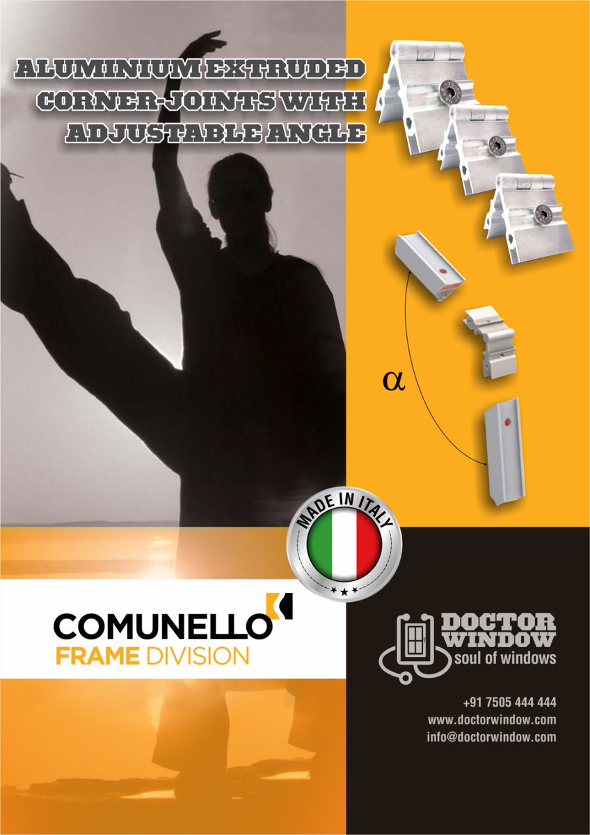 DOCTORWINDOW_IN's tweet image. Comunello Corner is widely suitable for your aluminium profiles. These corner cleats create a product with greater strength and higher performance.

#cornercleats #cleats #cornerjoints #frameworks #comunello #aluminiumwindows #joint #aluminiumdoors #aluminium #aluminiumprofile