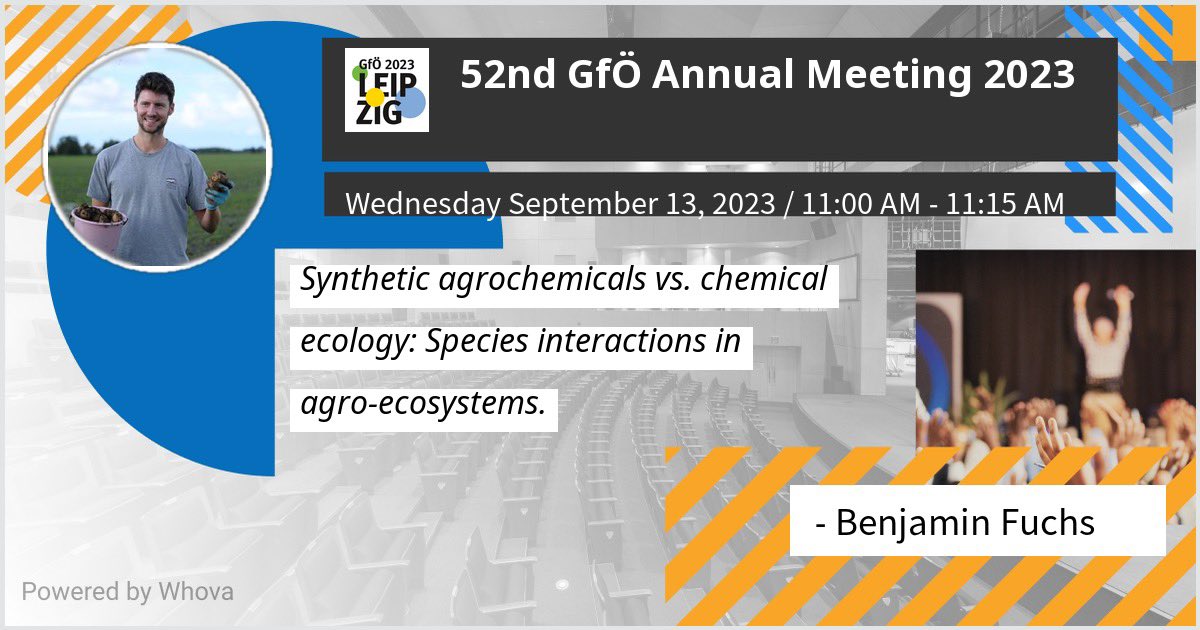 _BenjaminFuchs's tweet image. Hi #gfoe23 folks! Check out my talk Wednesday at 11 in HS 8 🌾🌻🐞🍀
Will present some huge news about #herbicides and their detrimental effect on species #interactions, chemical #ecology and #biocontrol.