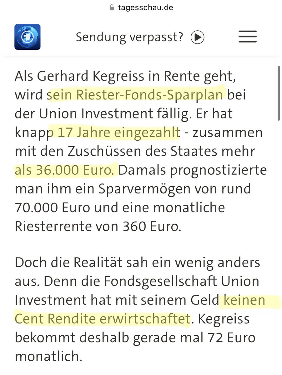 CWRoehl's tweet image. 17 Jahre #Riester, €36.000 eingezahlt und kein Cent Rendite!? 😱
Selbst mit dem iShares #DAX #ETF sind aus €175/Monat von 2006 bis 2023 rund €61.400 geworden!
Die Herausforderung bei der Überarbeitung der privaten Vorsorge: Sparer reich machen, nicht die Finanzindustrie!