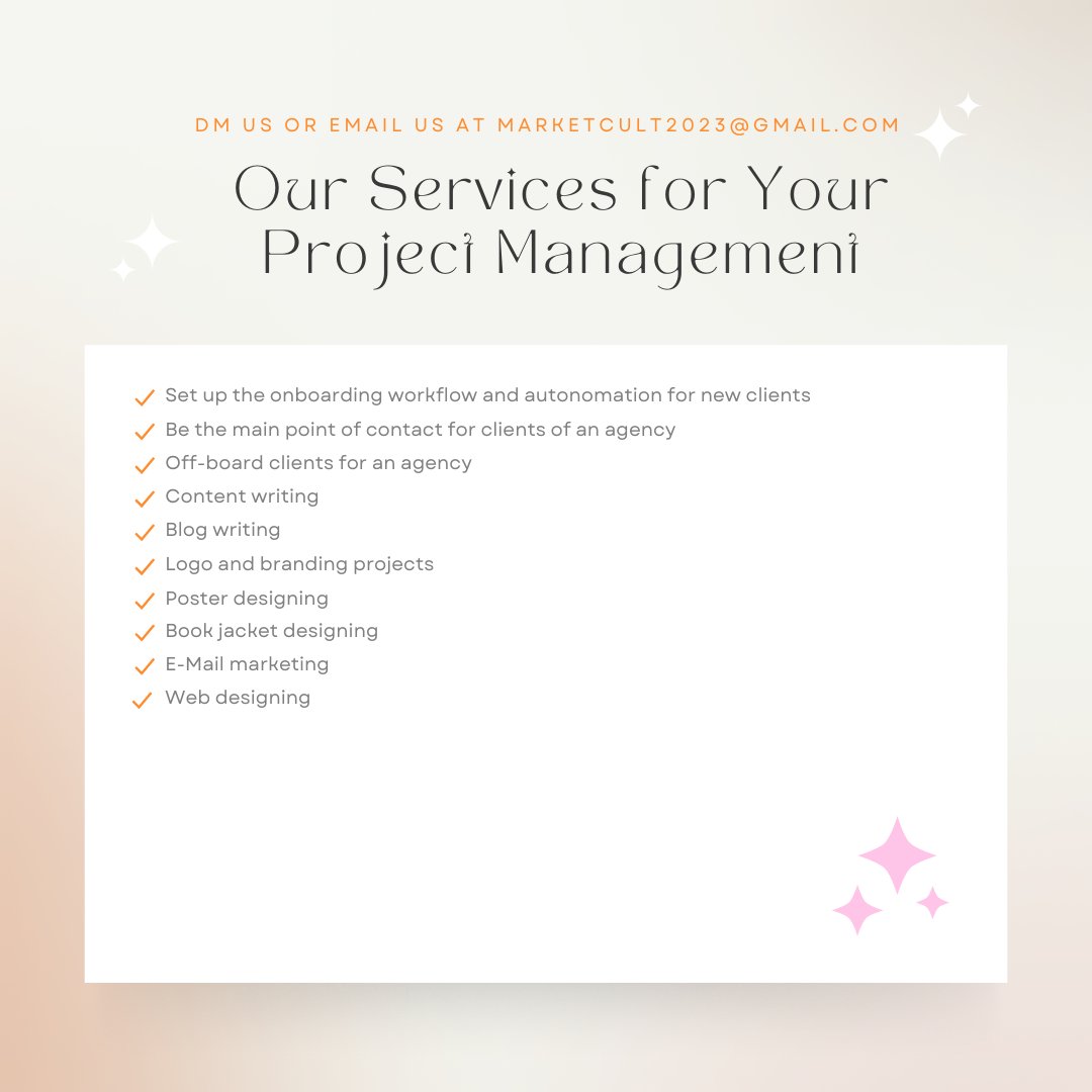 MarketCult's tweet image. 🚀 Need a break from the daily grind? We&apos;ve got you covered! 😌 Let us help you release from the workload and regain your peace of mind.

#WorkloadRelief #stressfree #TakeABreak #entrepreneurship #entrepreneurlife #marketing #marketingservices #projectmanager #projectmanagement