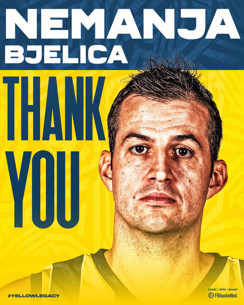 FBBasketbol's tweet photo. Nemanja Bjelica’ya teşekkürlerimizle

Fenerbahçe Beko’nun 2022-23 sezonu kadrosunda yer alan, daha önceki yıllarda da 2013-2015 sezonları arasında formamızı giyen sporcumuz Nemanja Bjelica ile yollarımız ayrılmıştır.

Fenerbahçe Ailesi'ne verdiği katkılardan dolayı Nemanja Bjelica’ya teşekkür eder, kariyerinin yeni döneminde kendisine başarılar dileriz.