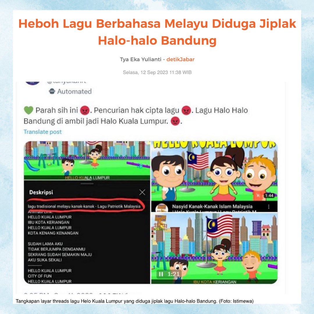 infobudaya's tweet photo. LAGI VIRAL ‼️
gimana tanggapan kalian?
#HaloHaloBandung
#PDBI
#TransformasiDigitalBudaya https://t.co/nJMI9EVlTt