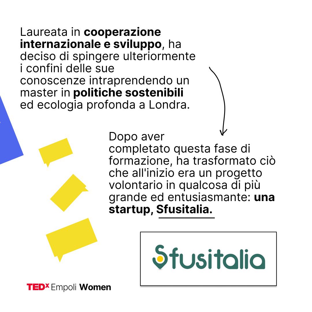 TEDxEmpoli's tweet photo. Speaker #TEDxEmpoliWomen 🚨
❌Ottavia Belli❌
@BelliOttav31441 
La sua missione è quella di diffondere una cultura zero waste e di ispirare, educare e coinvolgere le persone ad intraprendere scelte consapevoli e responsabili per il nostro bene e quello del pianeta.

#tedxempoli https://t.co/QybRGYqpws